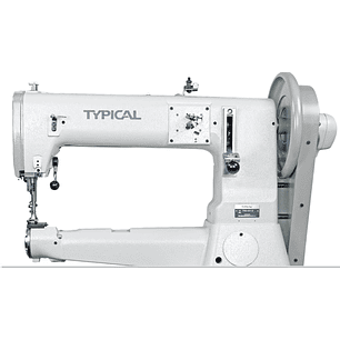 Recta Industrial Typical TW3-441 – Triple Transporte, Brazo Cilíndrico 81 mm, Trabajo Extra Pesado para Cuero, Bolsos y Tapicería