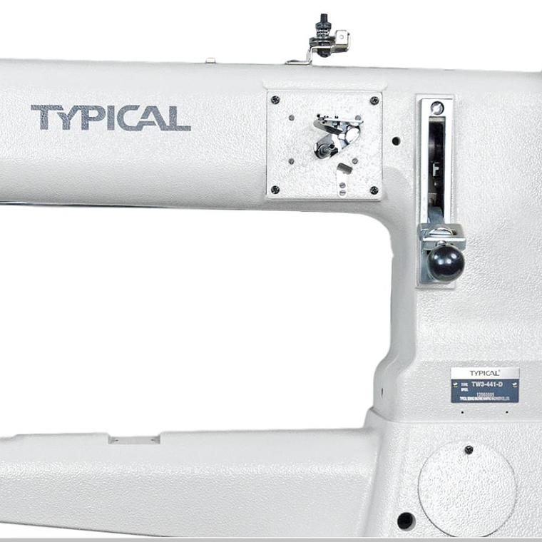 Recta Industrial Typical TW3-441 – Triple Transporte, Brazo Cilíndrico 81 mm, Trabajo Extra Pesado para Cuero, Bolsos y Tapicería 1