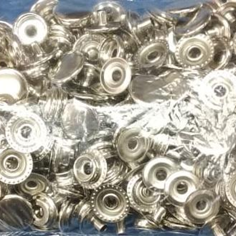 BROCHE GRANDE 15 MM NIQUELADO / CIENTO 2