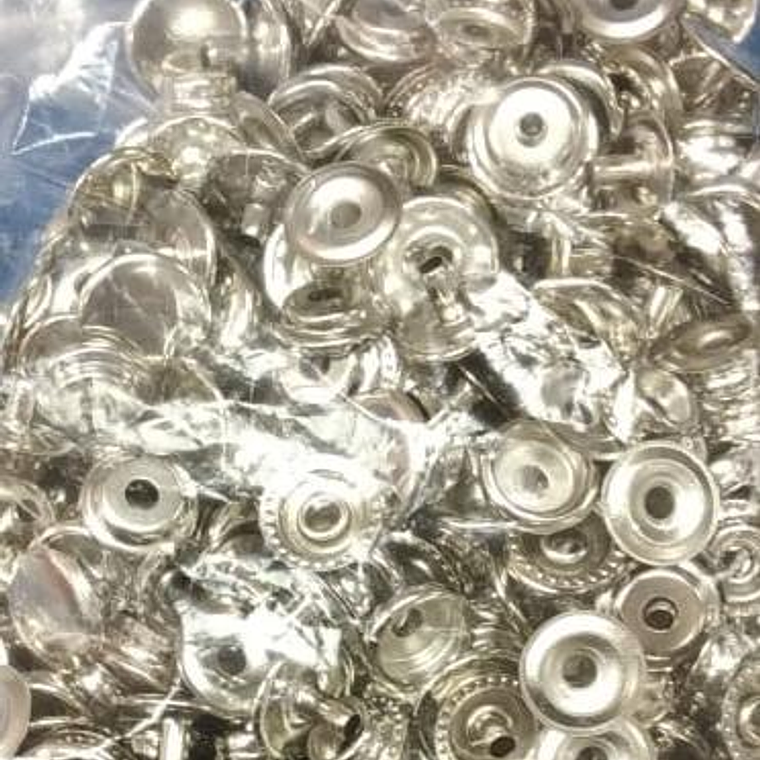 BROCHE PRESION MEDIANO 12.5 MM NIQUELADO / CIENTO 2