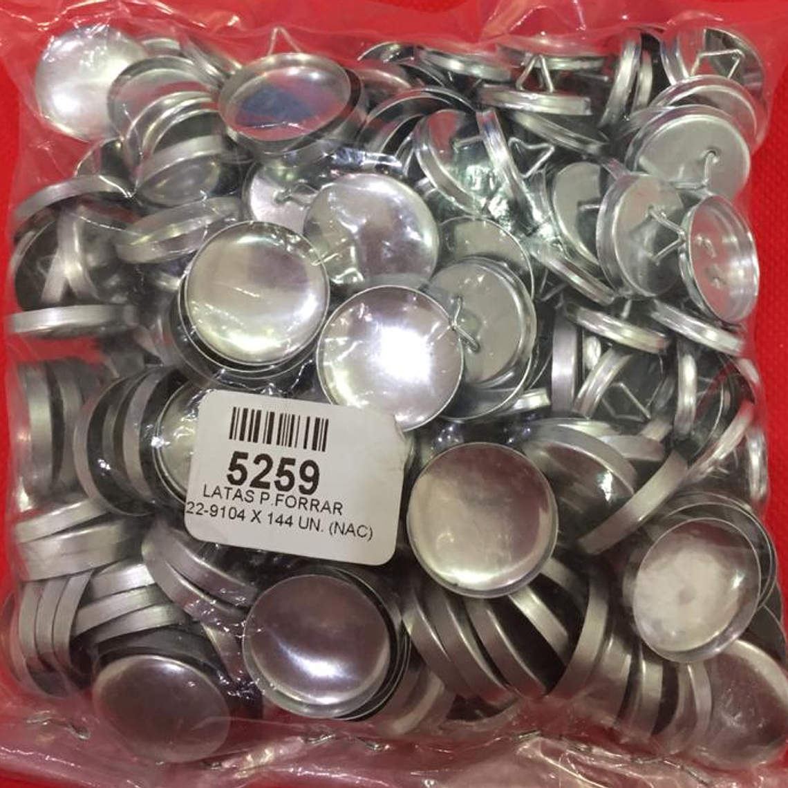 LATAS PARA FORRAR BOTÓN NO 22 / GRUESA 2