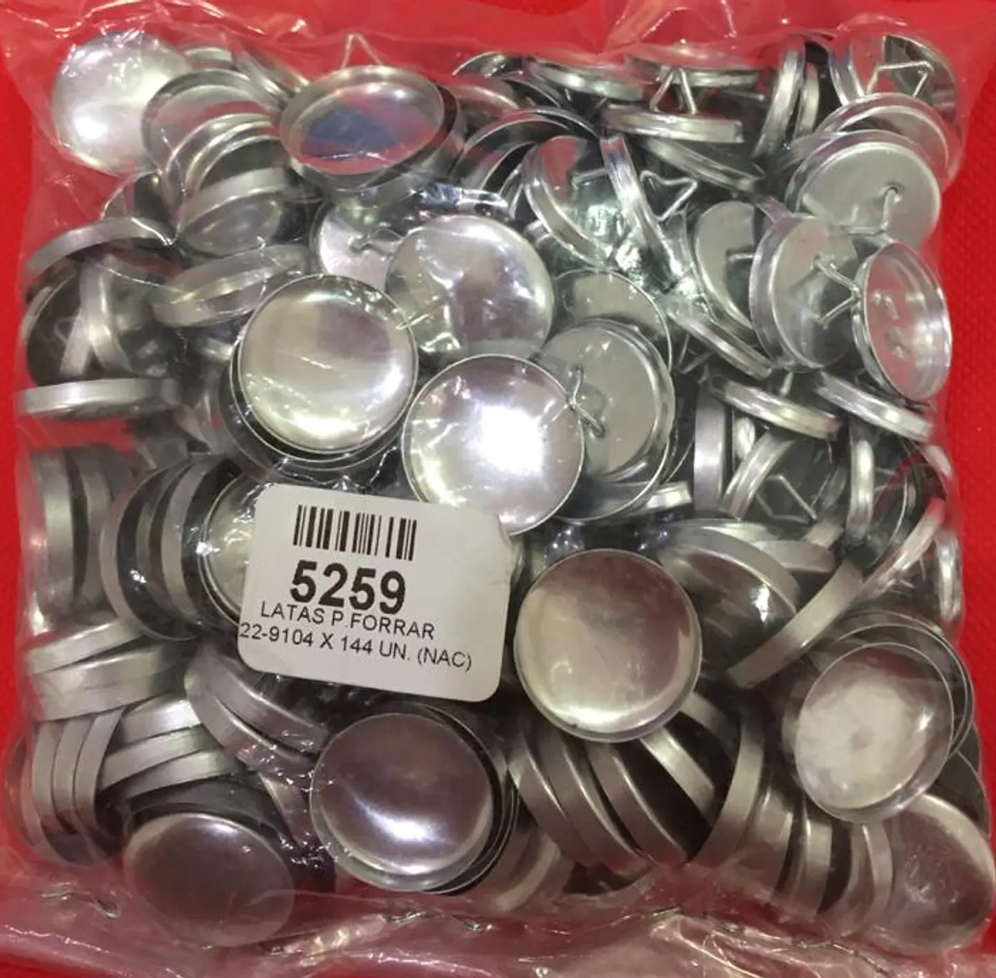 LATAS PARA FORRAR BOTÓN NO 22 / GRUESA 2