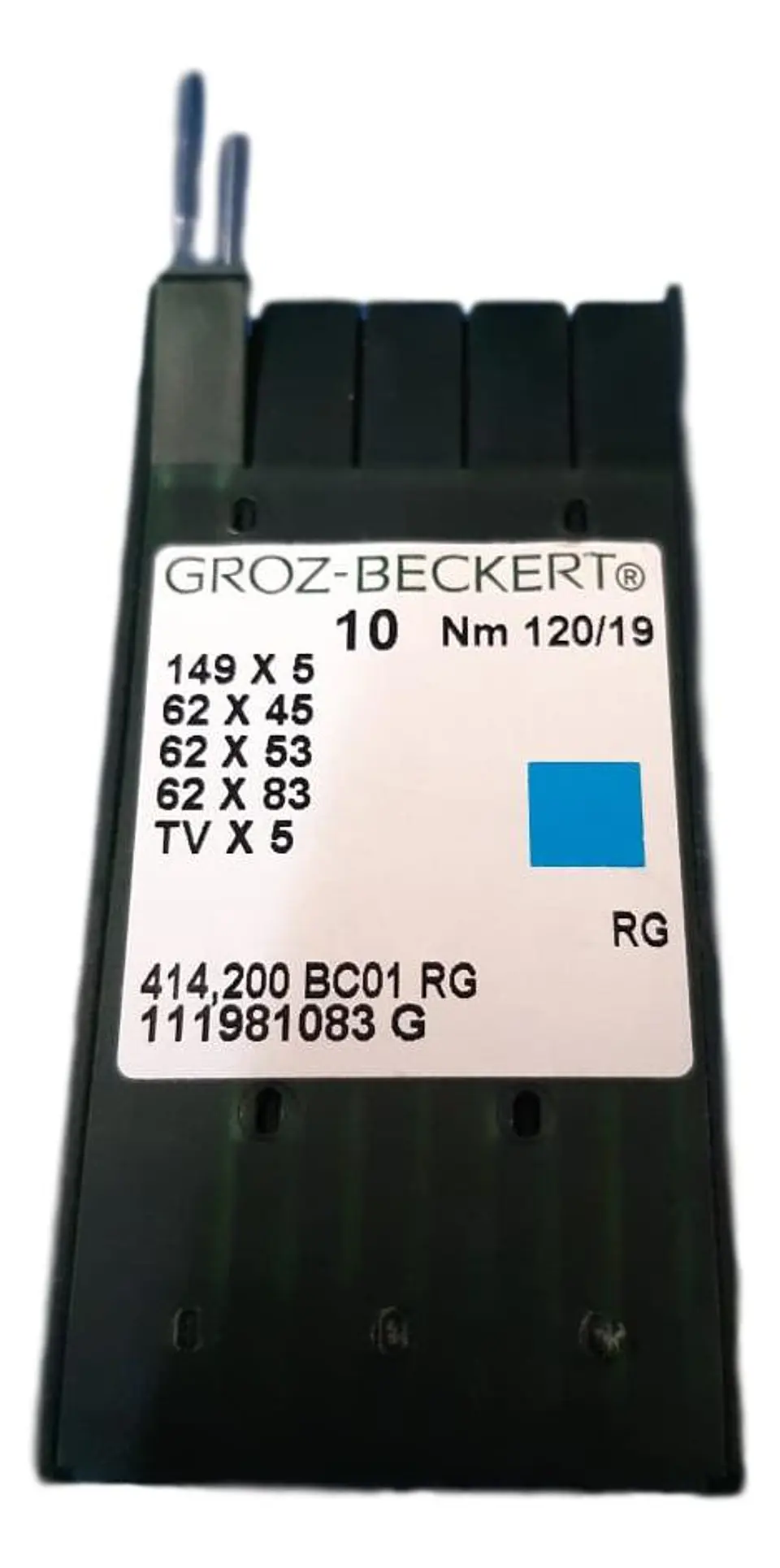 AGUJA GROZ BECKERT 149 X5  # 120  PARA CERRADORA DE JEAN  TALON GRUESO 1