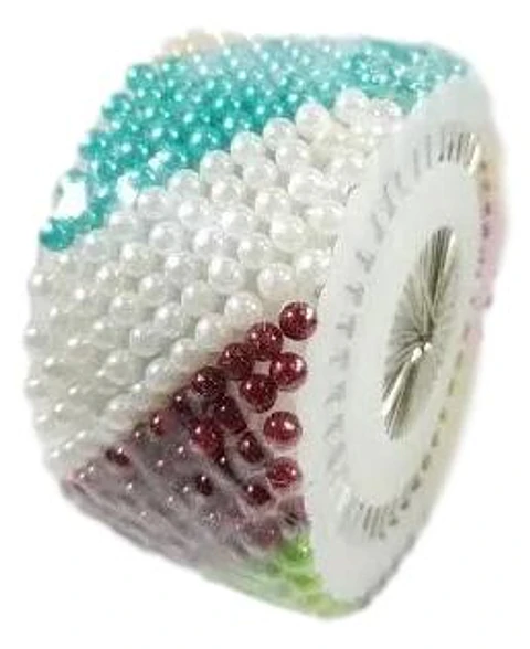 ALFILERES DE COLORES REDONDEL FANCY PINS DE 40 UNIDADES - PACK DE 12
