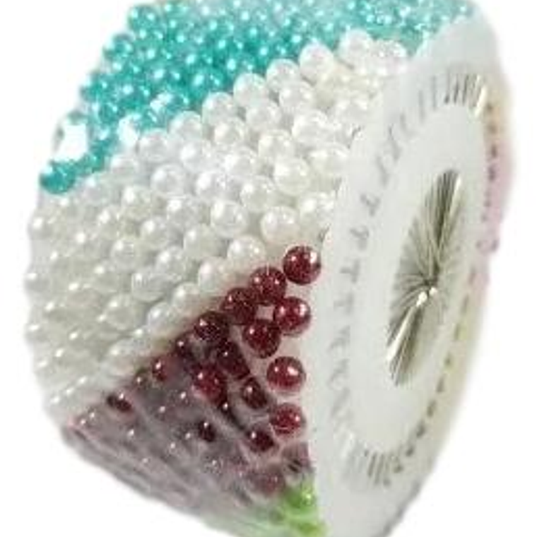 ALFILERES DE COLORES REDONDEL FANCY PINS DE 40 UNIDADES - PACK DE 12 1