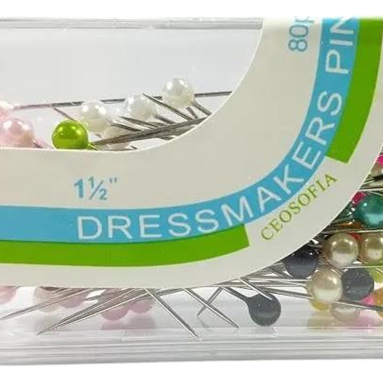 ALFILERES DE COLORES EN CAJA DE 80 UNID 1