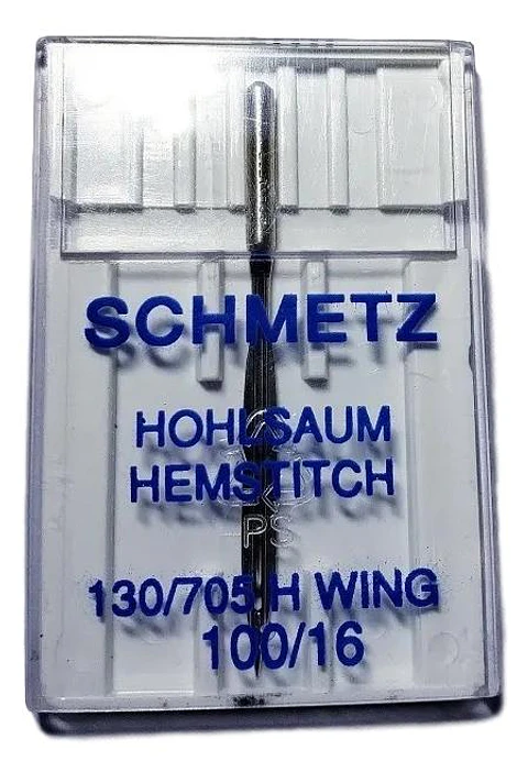 Aguja SCHMETZ 130/705 H Wing 100/16 – Efectos decorativos con alas