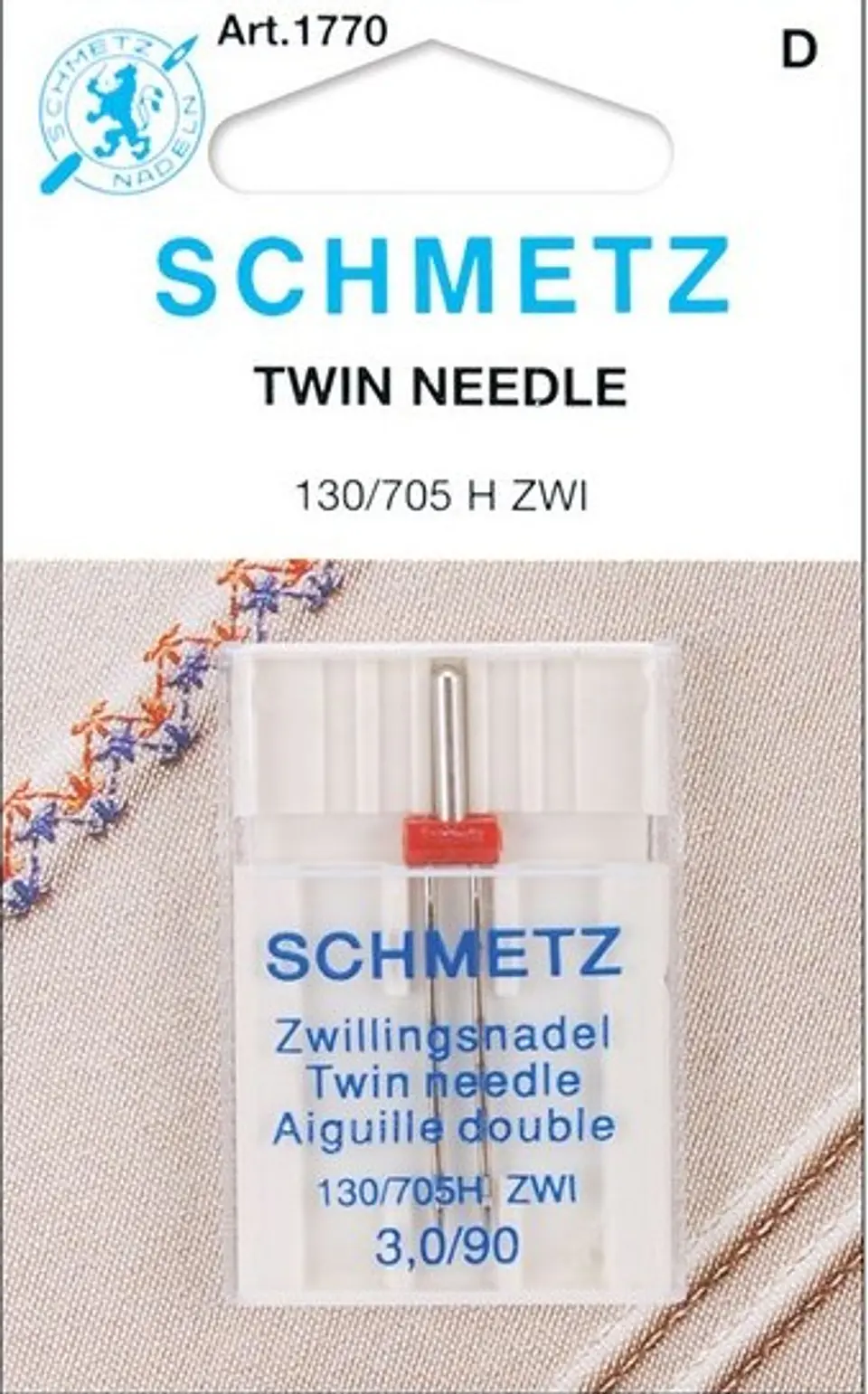 Aguja Schmetz Doble 3 mm 1