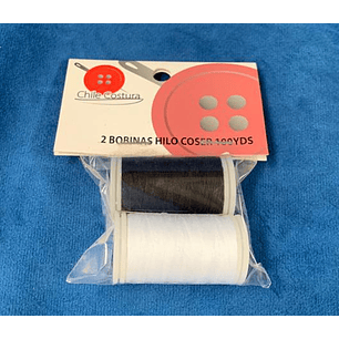 KIT VIAJERO - HILO BLANCO Y NEGRO CON AGUJAS