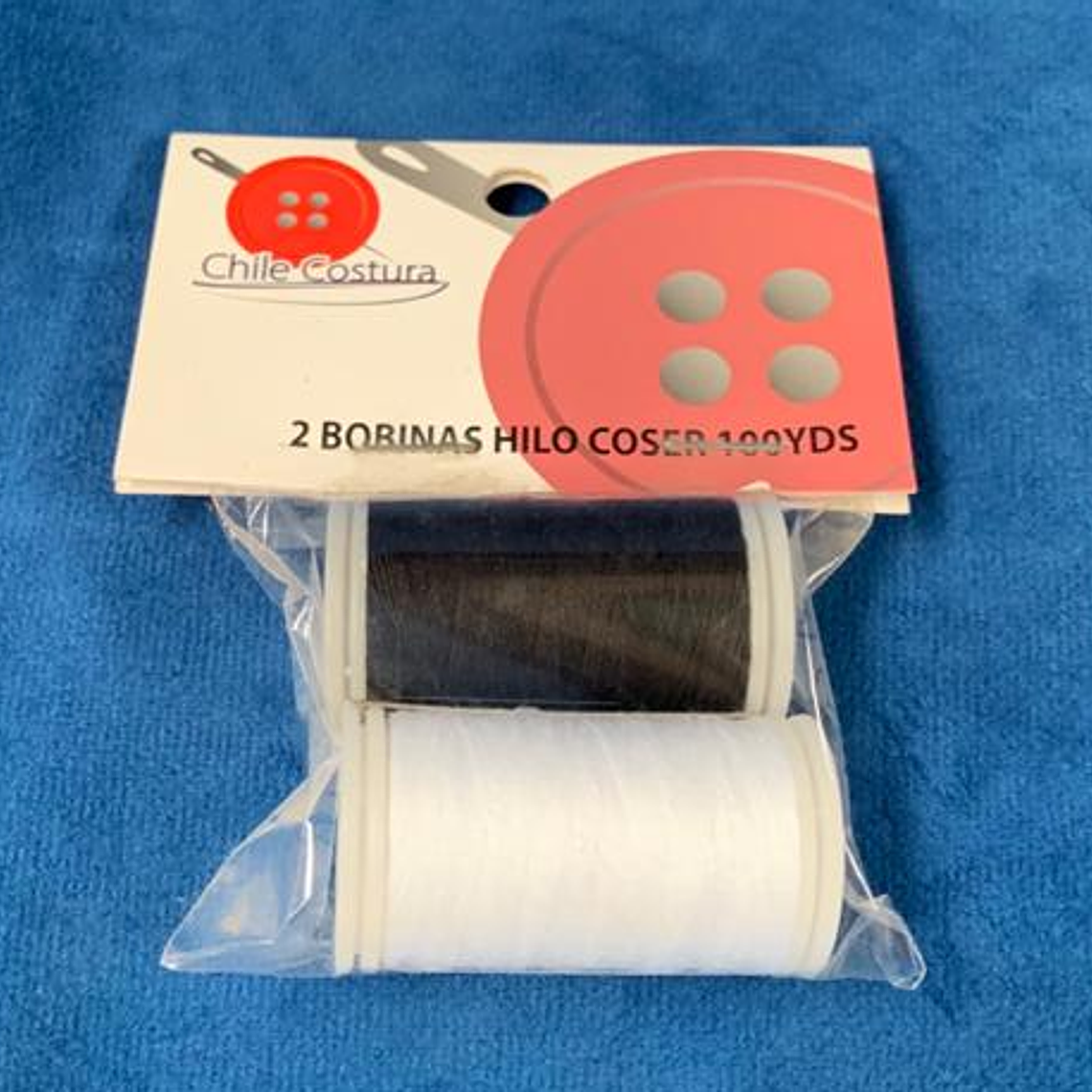 KIT VIAJERO - HILO BLANCO Y NEGRO CON AGUJAS 1