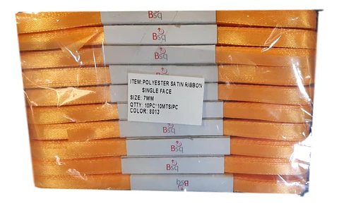 Cinta Satin Amarillo Oro BSQ 7 mm x 100 mt