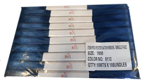 Cinta Satin Azul Marino BSQ 7 mm x 100 mt