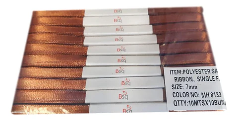 Cinta Satin Cafe Claro BSQ 7 mm x 100 mt