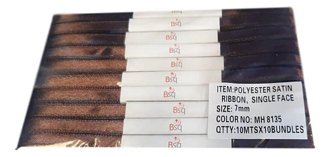 Cinta Satin Cafe Oscuro BSQ 7 mm x 100 mt
