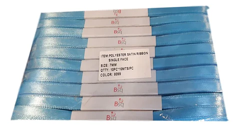Cinta Satin Celeste BSQ 7 mm x 100 mt