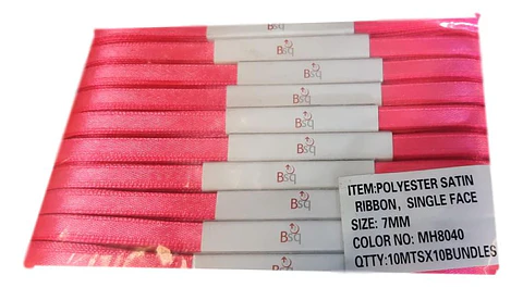 Cinta Satin Fucsia BSQ 7 mm x 100 mt
