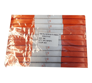 CINTA SATIN NARANJA  BSQ 7 MM  X 100 MT