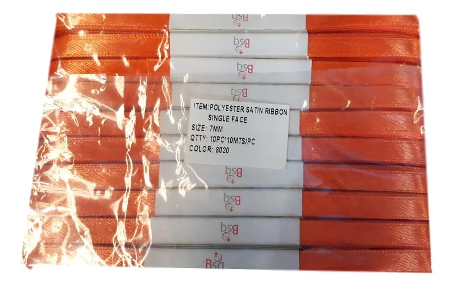 CINTA SATIN NARANJA  BSQ 7 MM  X 100 MT 1