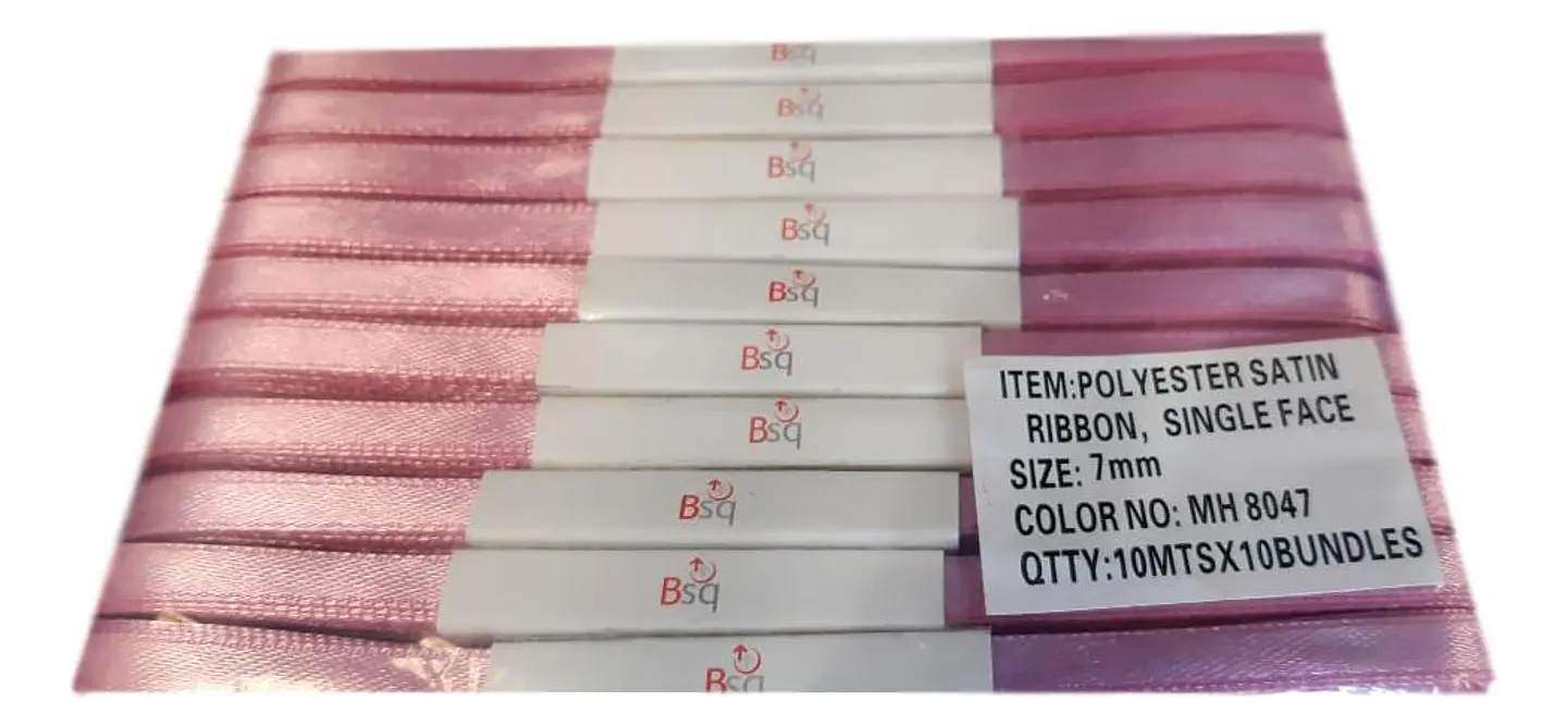 CINTA SATIN PALO ROSA  BSQ 7 MM  X 100 MT 1