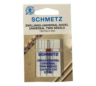 Aguja Schmetz Doble 2.5mm para Maquinas Toyota Brother Janome