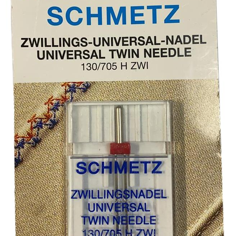 Aguja Schmetz Doble 2.5mm para Maquinas Toyota Brother Janome 1