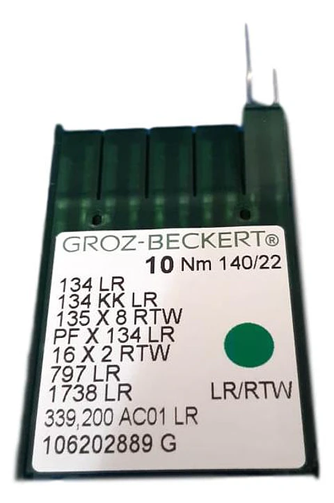 Aguja Groz-Beckert 134LR | Leather Point Industrial para Cuero y Materiales Exigentes