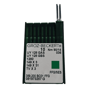 AGUJA GROZ BECKERT UYX128GAS - COLLERETERA O TAPACOSTURA INDUSTRAL 