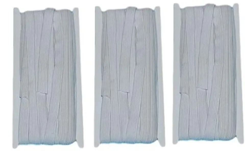 Pack 3x Elastico Blanco 10mm x 10m - 30m Total 1