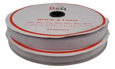 Velcro Blanco  25 mm x 25 mt