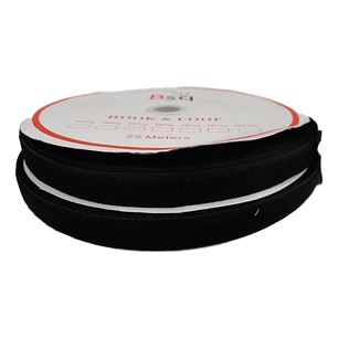 Velcro Negro 20 mm x 25 mt