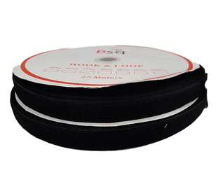 Velcro Negro 20 mm x 25 mt