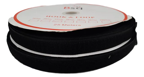 Velcro Negro 20 mm x 25 mt