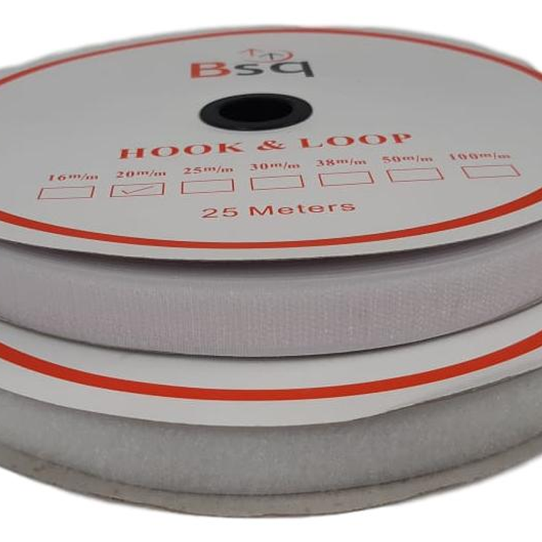 Velcro Blanco 20 mm x 25 mt 1