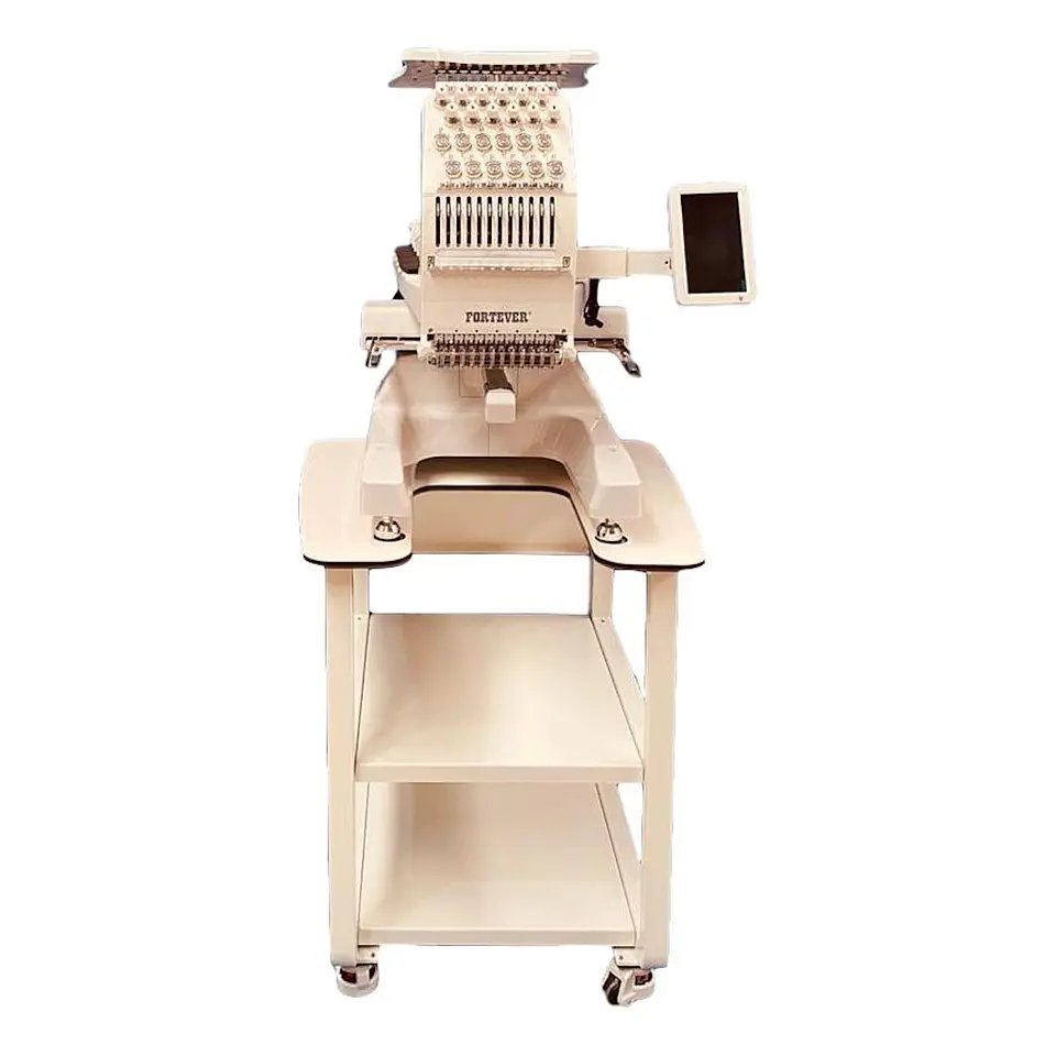 Bordadora Industrial Fortever T-1201 1 Cabezal 12 Agujas 240x320mm con Kit Gorra – Alta Productividad para Emprendedores y Talleres 3