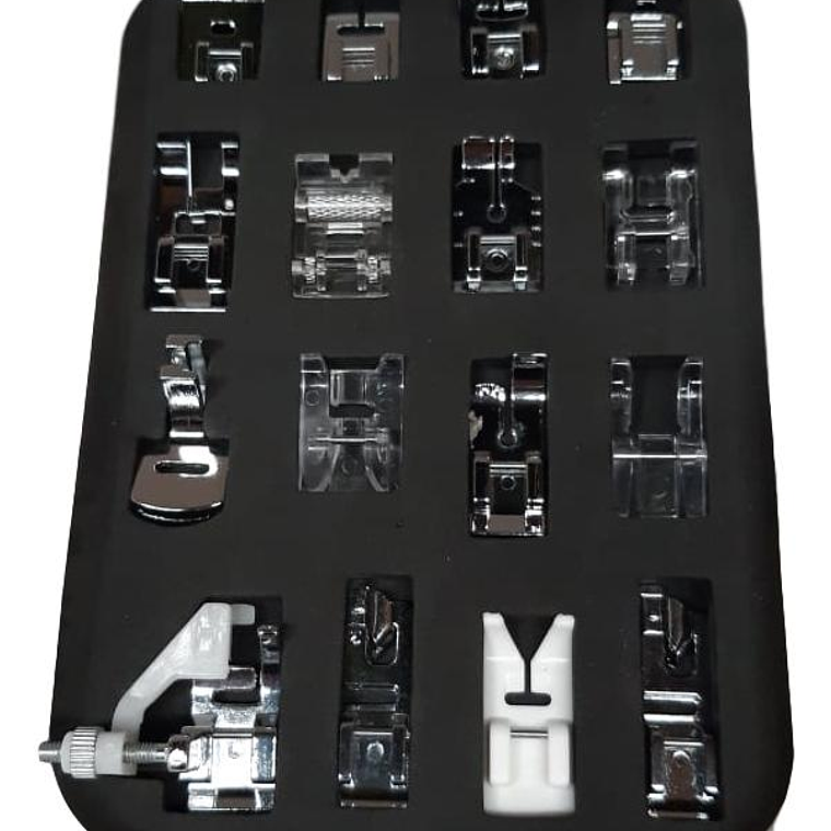 CAJA  CON 16 PRENSATELAS MAQUINAS DE COSER 1