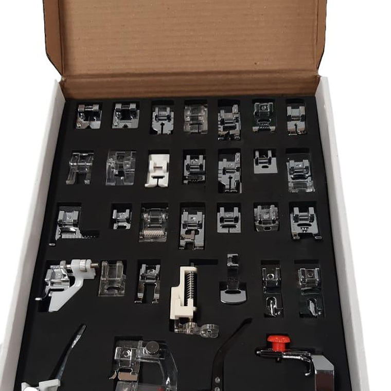 CAJA CON 32 PRENSATELAS PARA MAQUINA DOMESTICA MOD PFSH-32 2