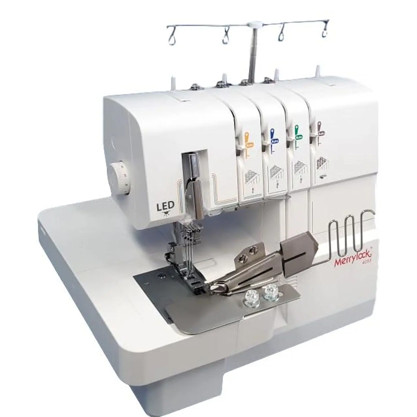 Colleretera Merrylock MOD 4055 – Recubrimiento 2/3 Agujas, Cadeneta, Brazo Libre y LED 1