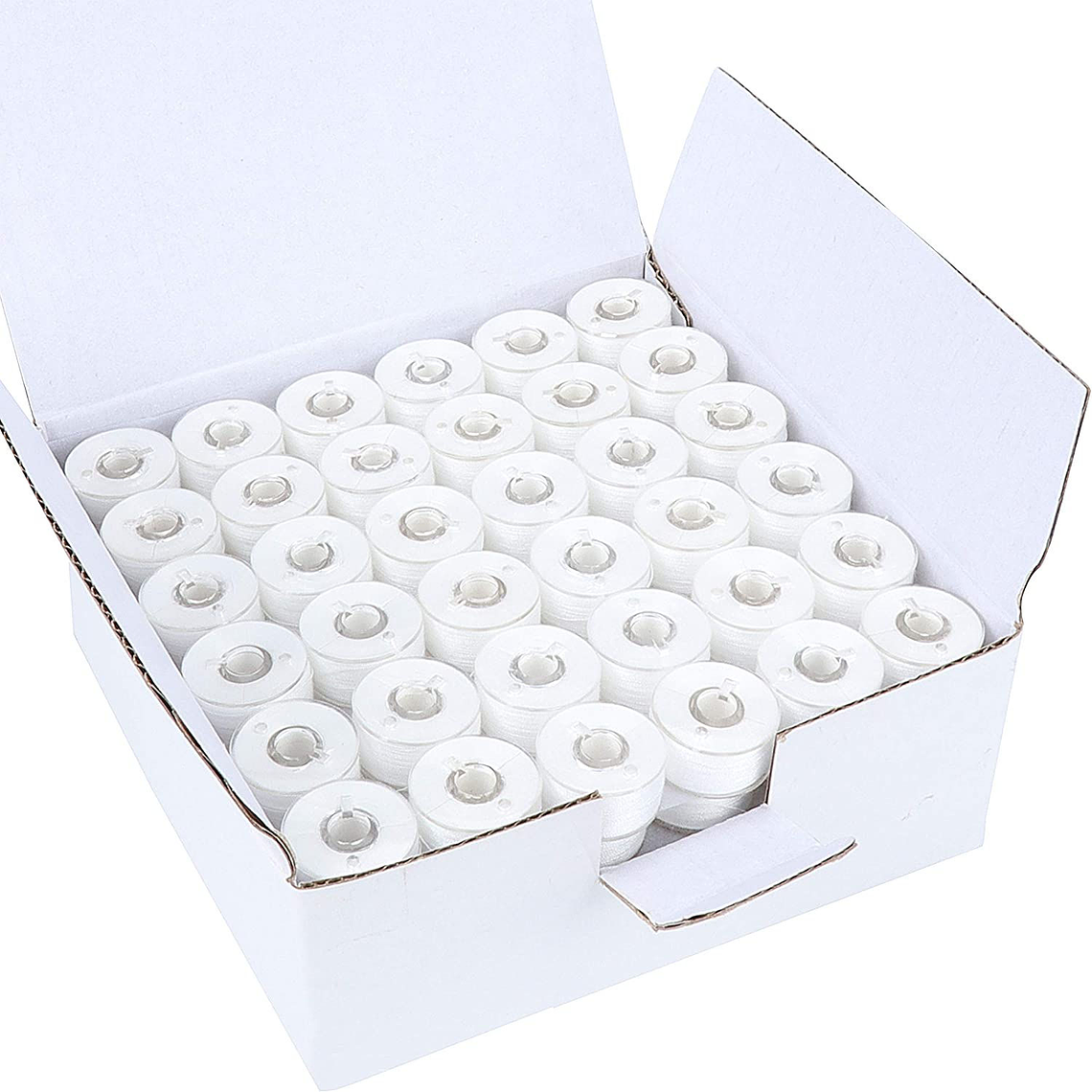 CARRETEL PREBOBINADO CON HILO PARA BOBINA COLOR BLANCO 144 PCS / CAJA 1