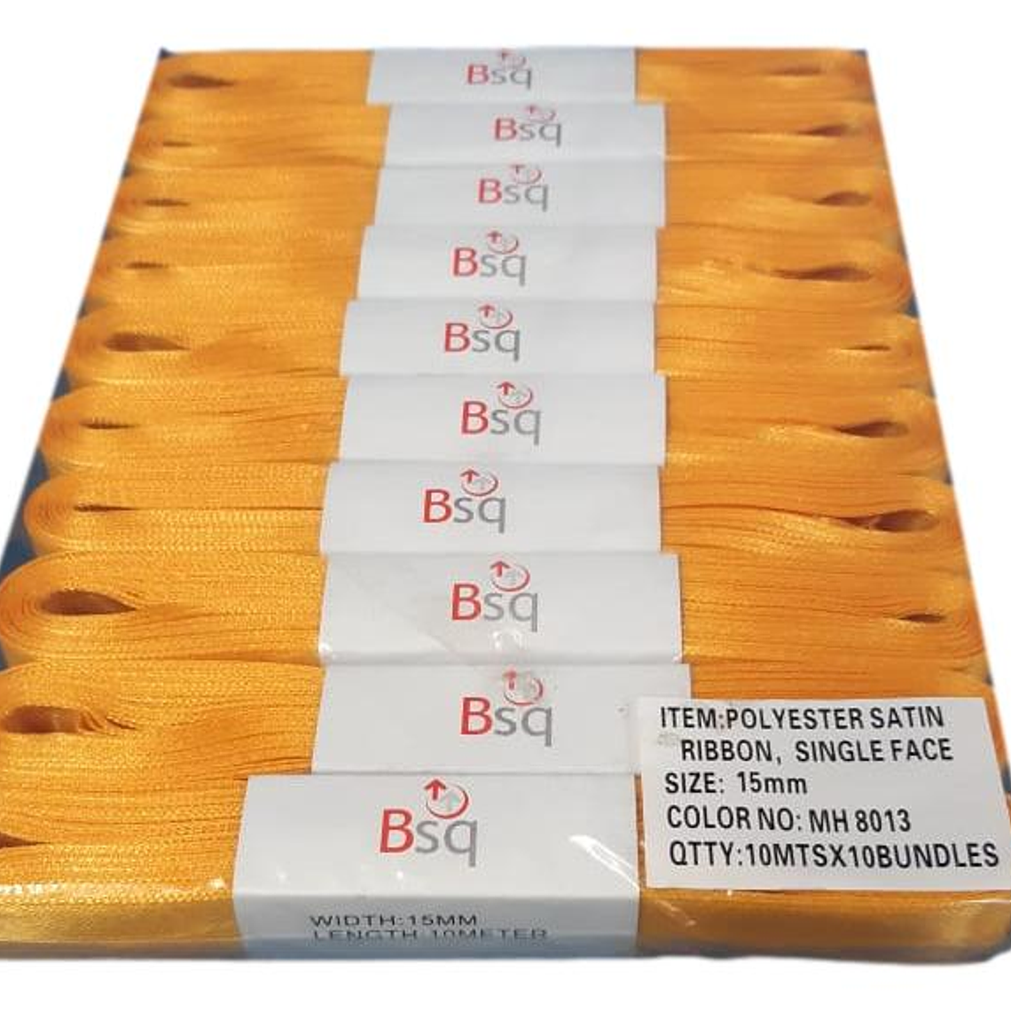 CINTA SATIN AMARILLO ORO BSQ 15 MM X 100 MT 1