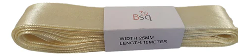 CINTA SATIN BSQ 25 MM X PIEZA DE 10 MT COD 8010
