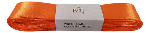 CINTA SATIN BSQ 25 MM X PIEZA DE 10 MT COD 8020
