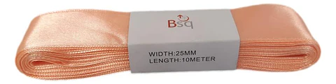 CINTA SATIN BSQ 25 MM X PIEZA DE 10 MT COD 8023