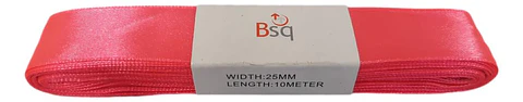 CINTA SATIN BSQ 25 MM X PIEZA DE 10 MT COD 8040