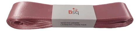 CINTA SATIN BSQ 25 MM X PIEZA DE 10 MT COD 8047