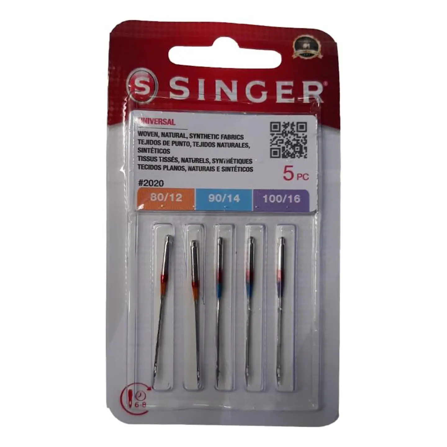 AGUJA SINGER 2020 SURTIDAS - BLISTER 5 UNID 1