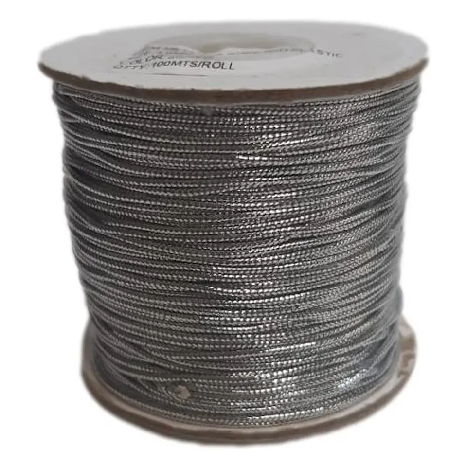 CORDON 1.0 MM X COLOR PLATA X 100 MT 1