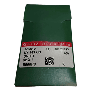 Aguja Groz-Beckert DN×1 / UY143 GS – Para Doblilladoras, Recubridoras y Máquinas de Puntada Doble