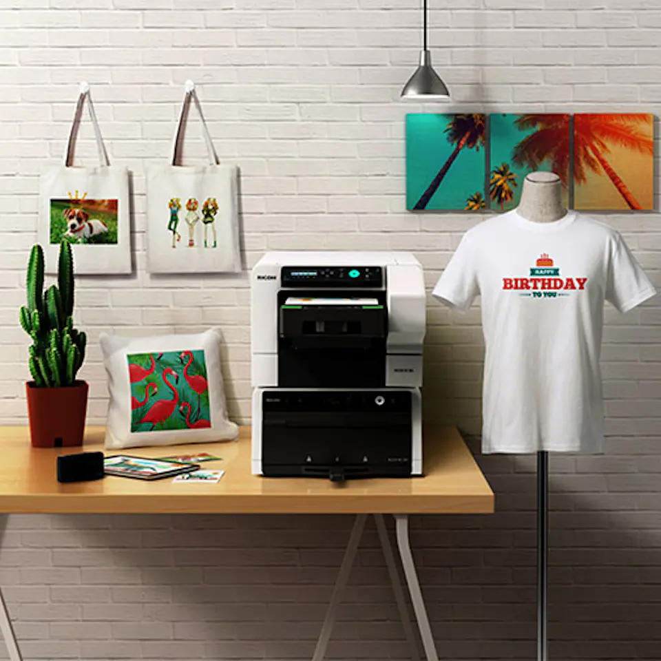 Impresora Textil Ricoh Ri 100 – Impresión DTG Directa a Prenda | Compacta, Premiada CES 2018 | Ideal para Emprendimientos ⭐ MÁQUINA DE EXHIBICIÓN 2