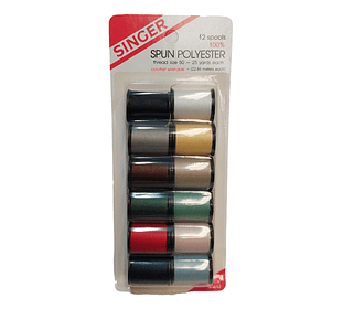 PACK HILOS SINGER 12 UNID 25 YARDAS