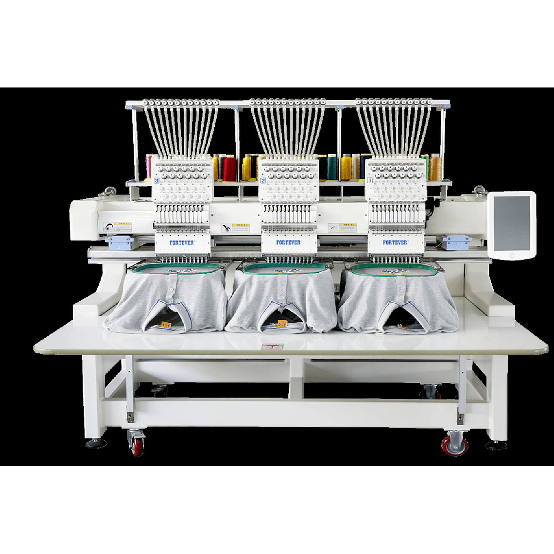 Bordadora Fortever FT-1203HC – 3 Cabezas / Área 400×500 mm – Alta Producción Industrial 2